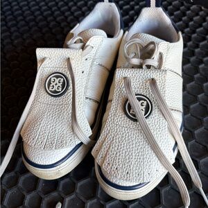 G/FORE womens Cream and Navy golf shoes